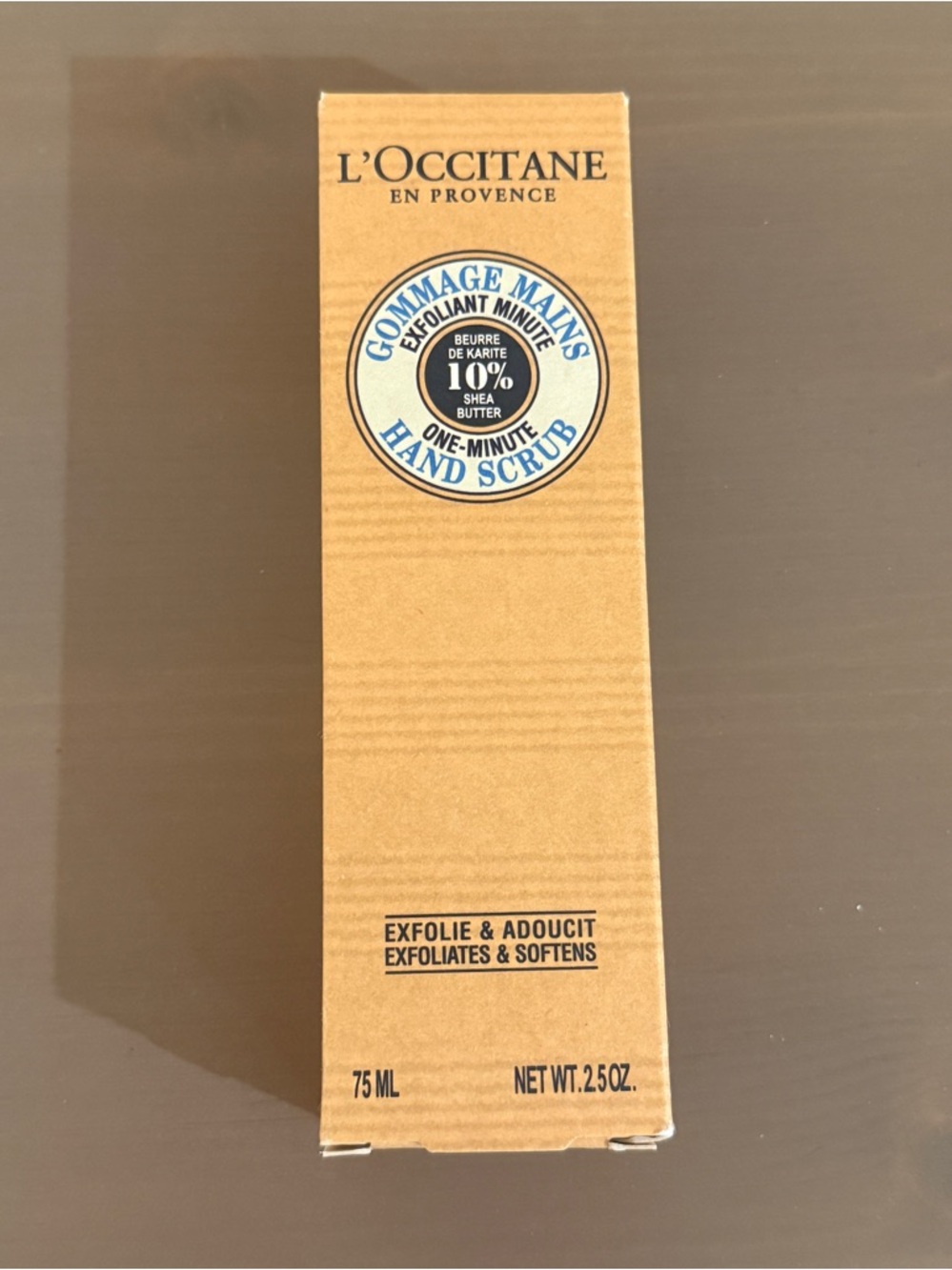 NWT L'OCCITANE One-Minute Hand Scrub, 2.5oz/75ml